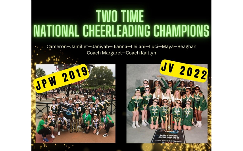 2x National Cheerleading Champions